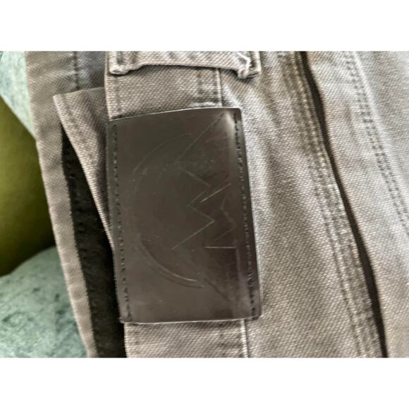 Wrangler work pants men's waist size 38 x 30 gray jeans reinforced knees - Picture 12 of 16